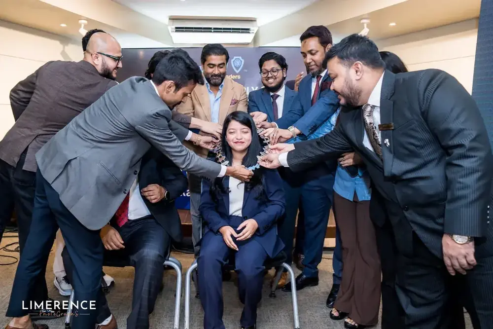 The JCI Dhaka Founders presidential chain handed over to Afshana Diya