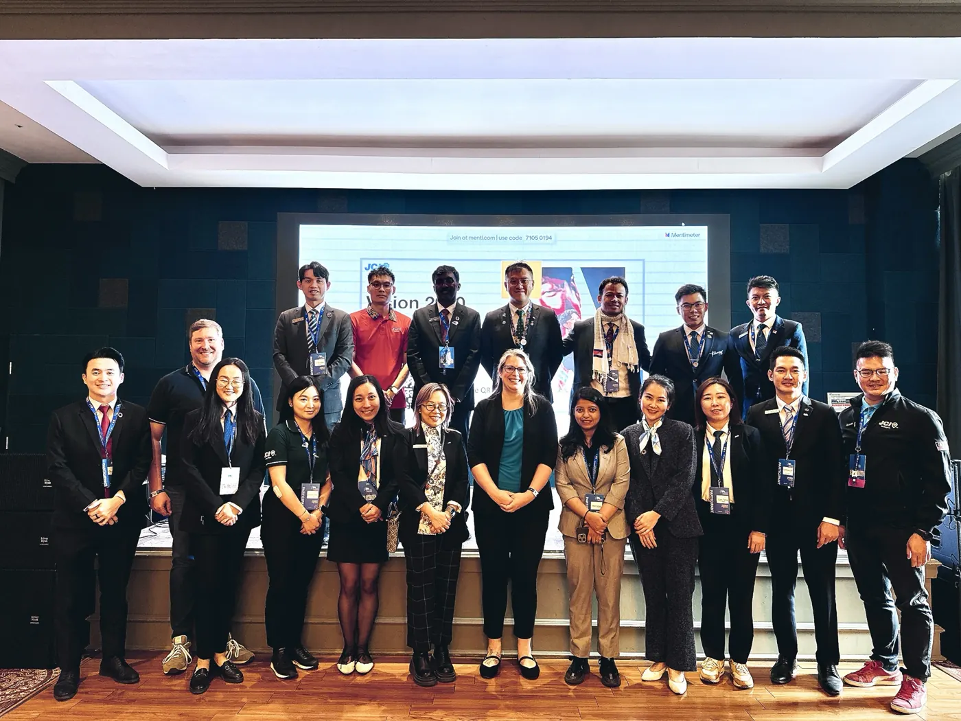 A group of JCI members after a training session in Ulaanbaatar