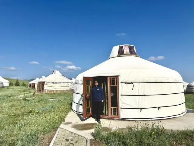 A ger in the Gobi Desert, Mongolia