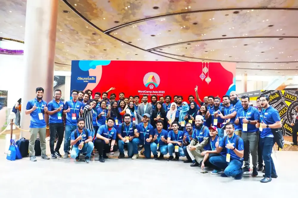 With the team at WordCamp Asia 2023 in Bangkok