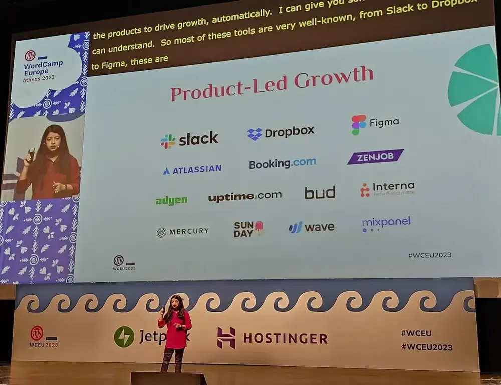 Talk on product-led growth at WordCamp Europe