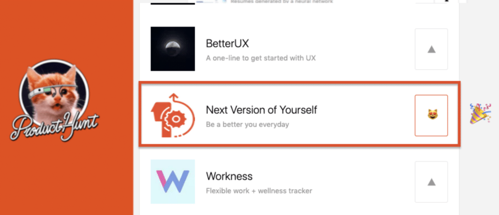 Be The Next Version of Yourself - NO CODE App For Product Hunt Maker Festival 5