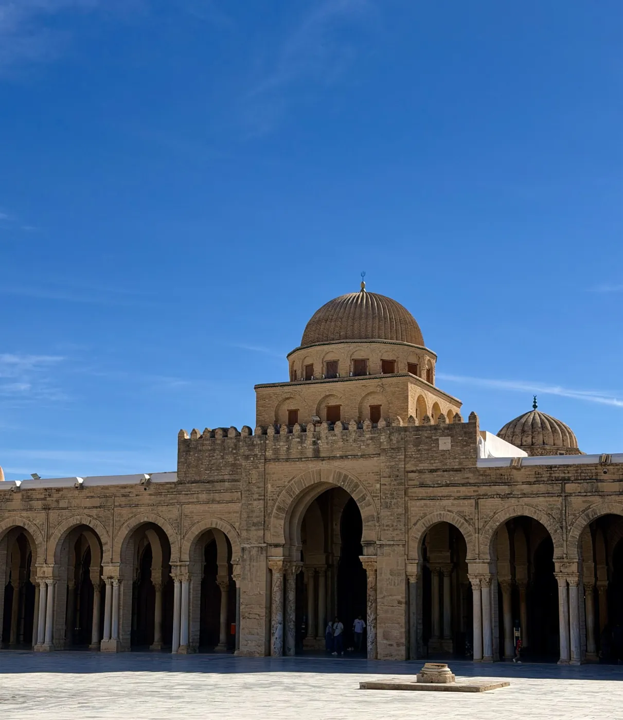 The courtyard and dome of the Great Mosque of Kairouan